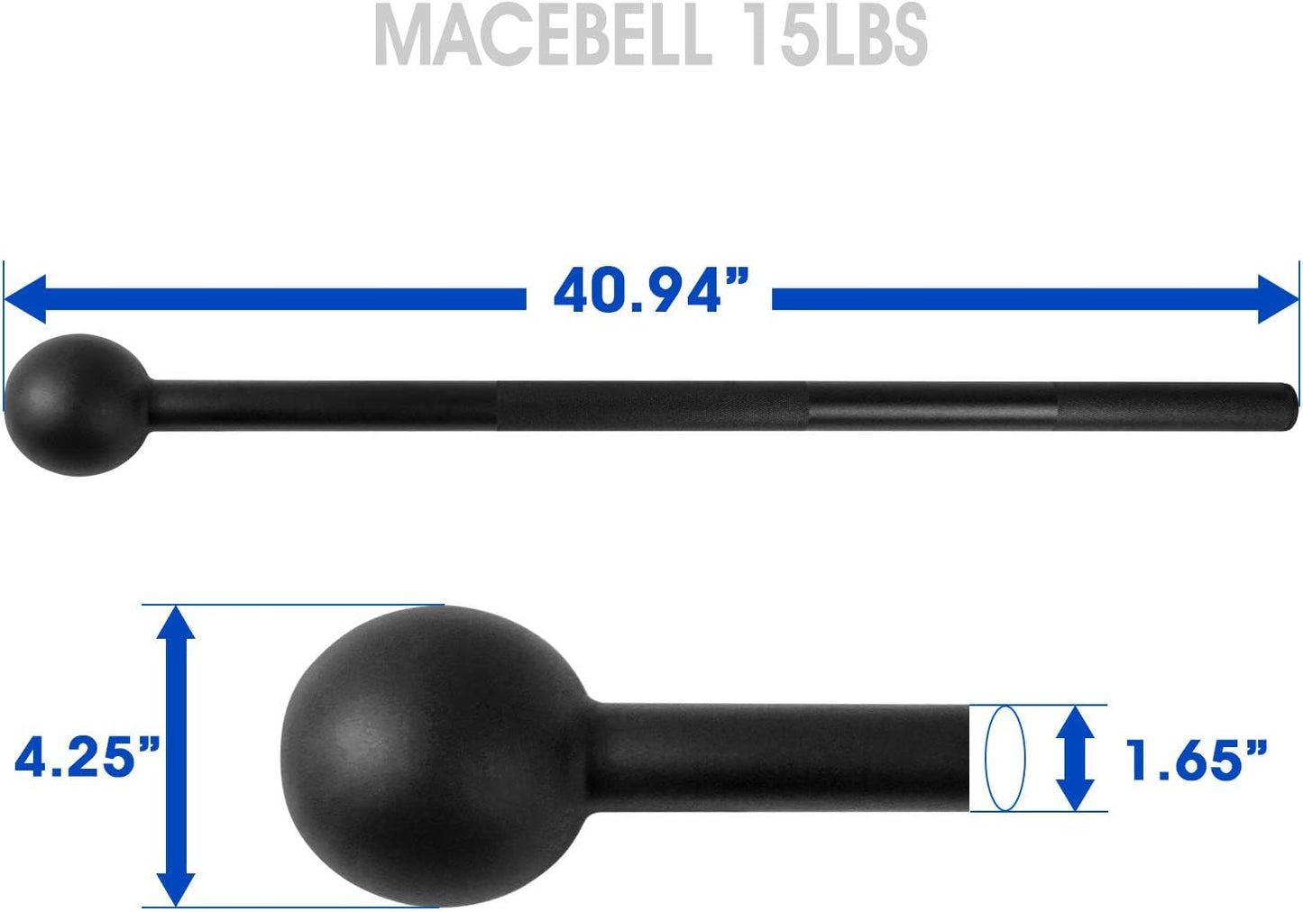 Steel mace for a complete workout: Strengthens your body, shoulders, and forearms. Ideal for strength, rehabilitation, and stretching. Weights range from 5 to 30 pounds.
